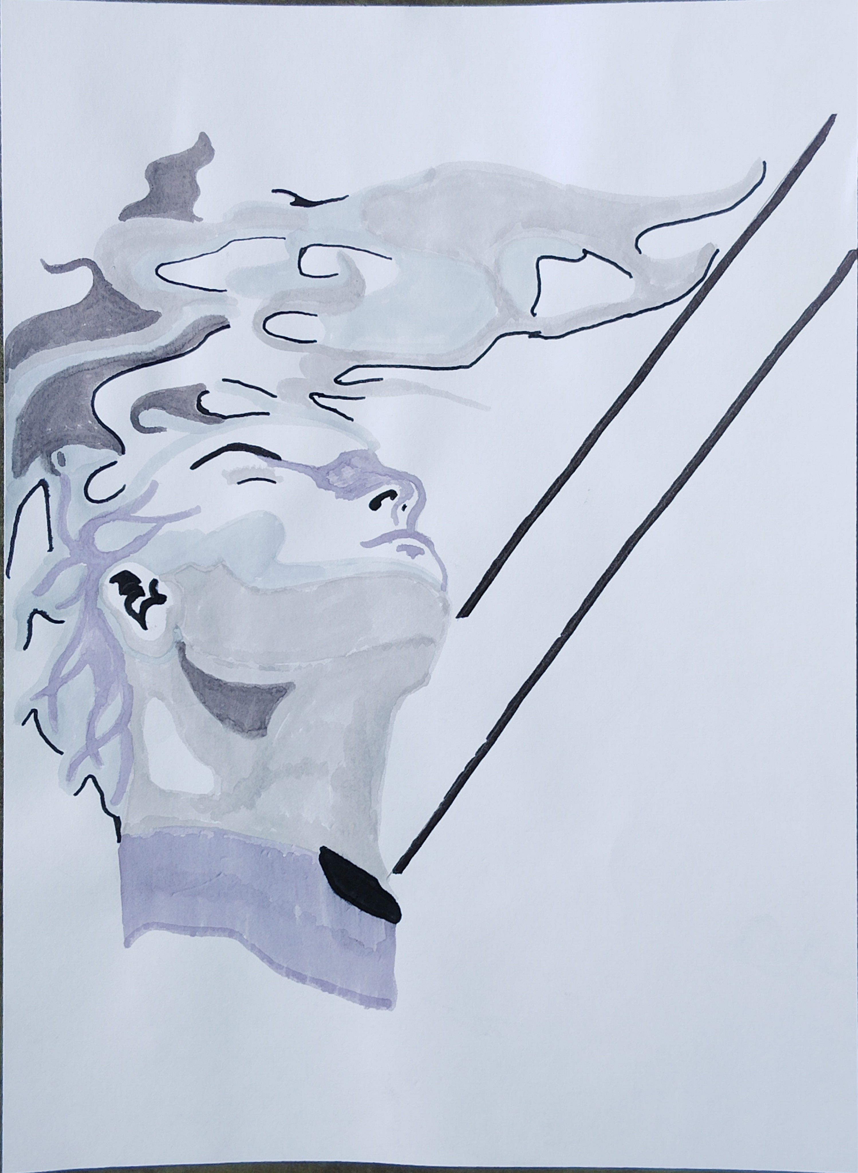 Face in the wind