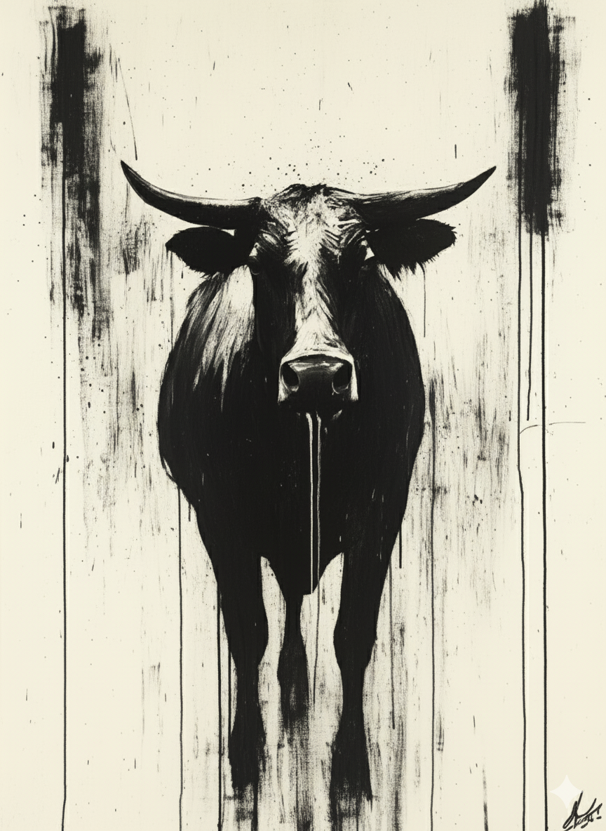Charcoal and Grit Bull